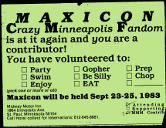 small image of the Maxicon 1
confirmation card, main side