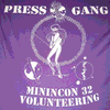 Small image of a Minicon 32 volunteer t-shirt front