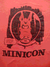 Small image of the front of the Minicon 19 t-shirt, design 2/2