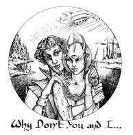 Thumbnail of art for front of Minicon 20 t-shirt: 'Why Don't You and I...'