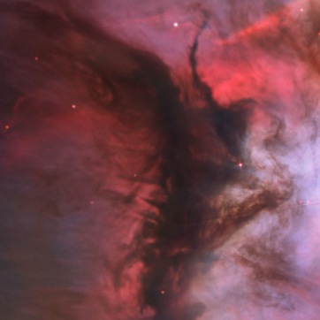 Detail of Hubble Space Telescope photograph of nebula M43