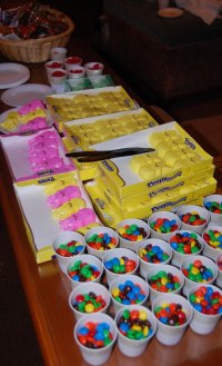 peeps and M+Ms at Minicon 43
