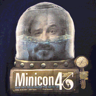 Thumbnail of photo of Minicon 46 t-shirt, 1st design: black shirt with John Scalzi's head in a jar