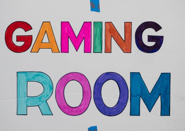 gaming room sign
